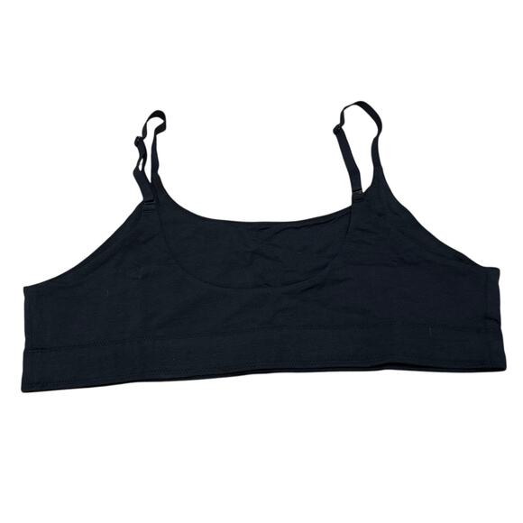 Allbirds Anytime Bralette Natural Black Size Large new with tags Organic Cotton - Picture 2 of 4
